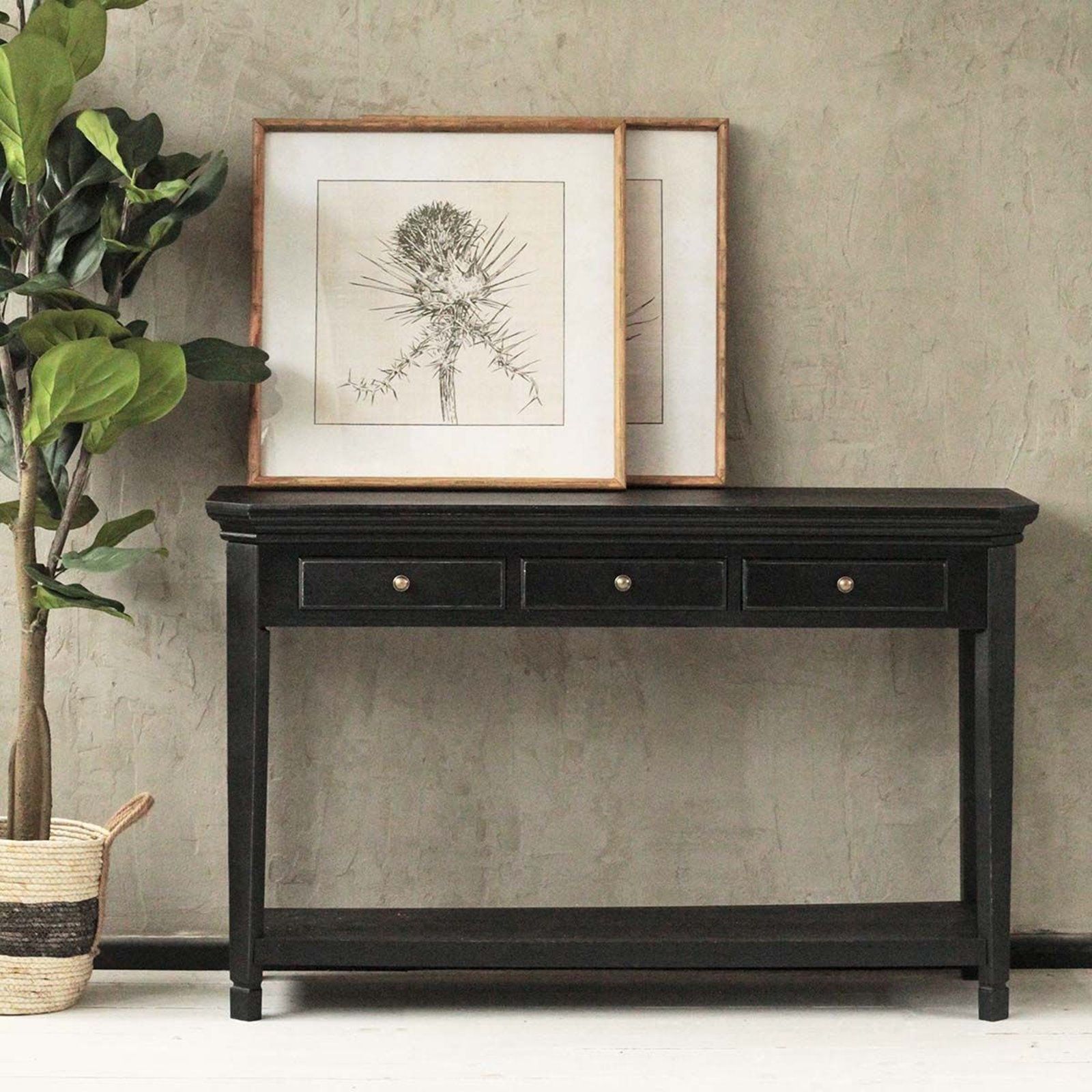 Charleston Black Console Table Throughout Gray And Black Console Tables (View 2 of 20)