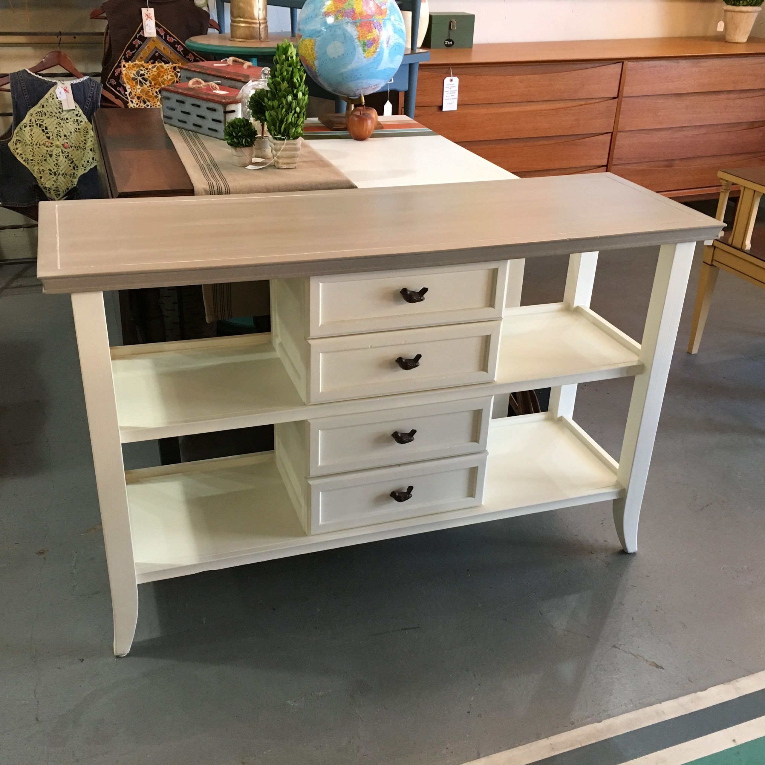 Charming Console Table In Coco Chalk Paint®annie Sloan With A Intended For Oceanside White Washed Console Tables (View 20 of 20)