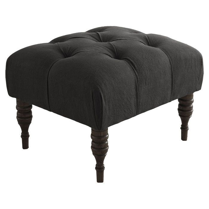 Chic Black Ottoman. The Top Just Needs To Have Storage (View 12 of 20)