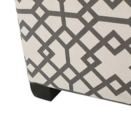 Christopher Knight Home Living Estee Grey Geometric Patterned Fabric Intended For Brushed Geometric Pattern Ottomans (View 10 of 20)