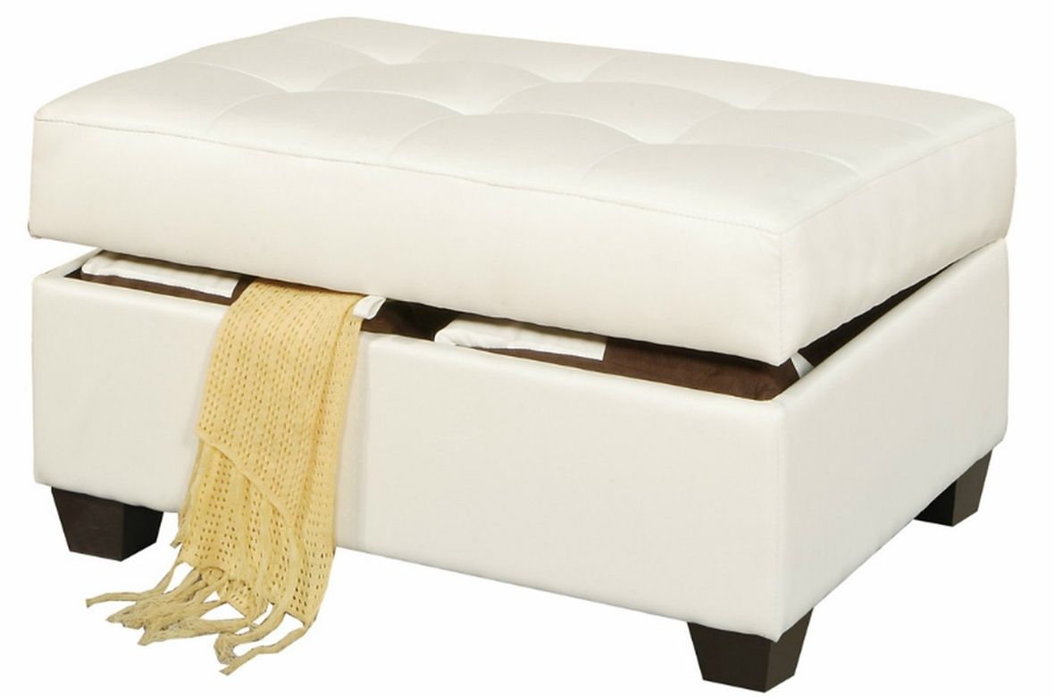 Cire White Leather Ottoman – Steal A Sofa Furniture Outlet Los Angeles Ca Regarding White Leather Ottomans (View 1 of 20)