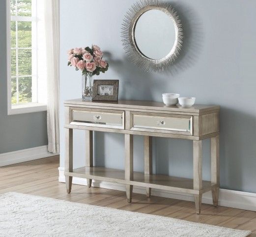 City Chic 2 Drawer Mirrored Front Entryway Console Table From Pulaski Inside Silver And Acrylic Console Tables (View 19 of 20)