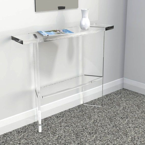 Clear Perspex Acrylic Console Table Premium Acrylic Made With Acrylic Modern Console Tables (View 7 of 20)