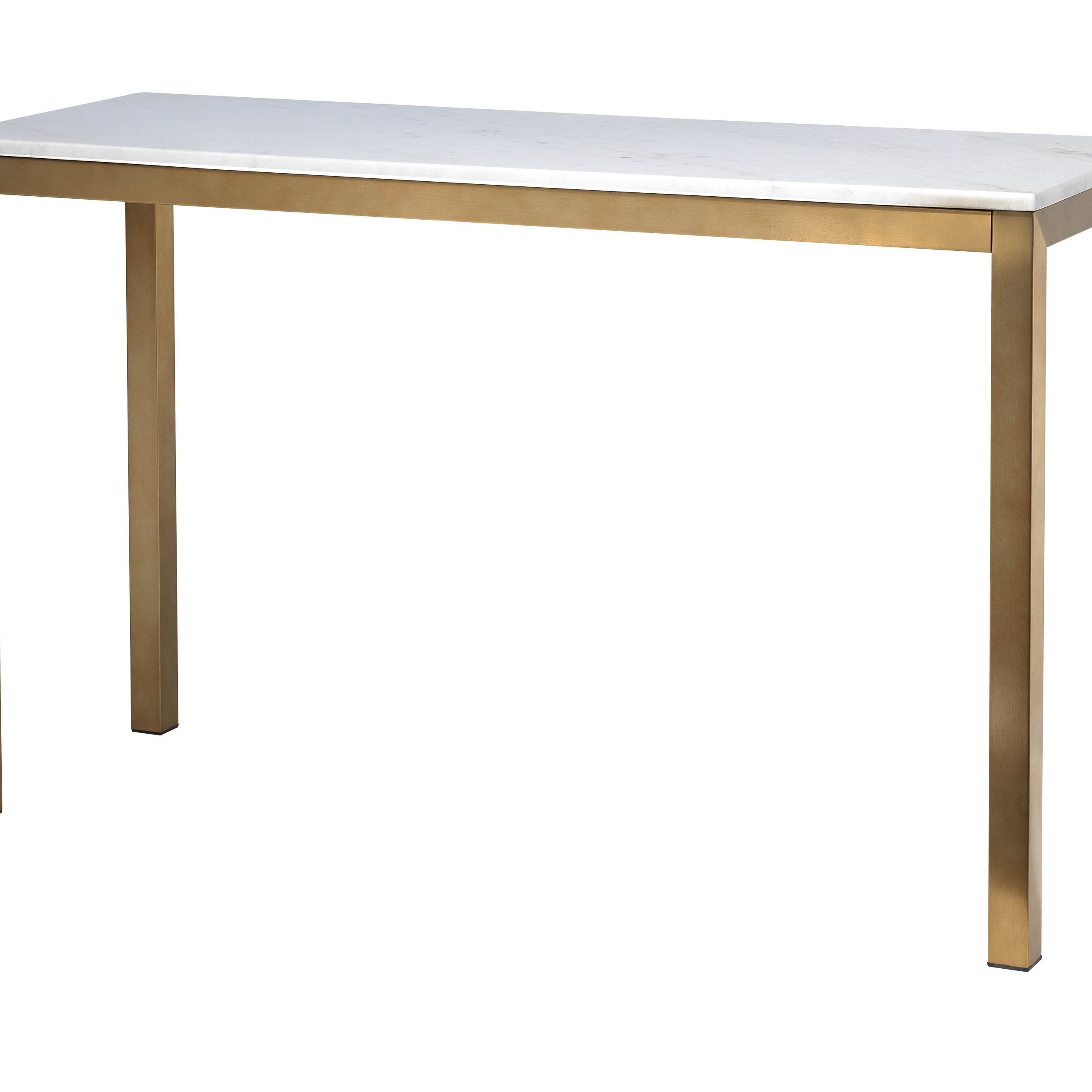 Coast To Coast Gold White Marble Console Table | The Classy Home In White Stone Console Tables (View 1 of 20)