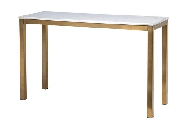 Coast To Coast Gold White Marble Top Console Table | The Classy Home Within Marble And White Console Tables (View 15 of 20)