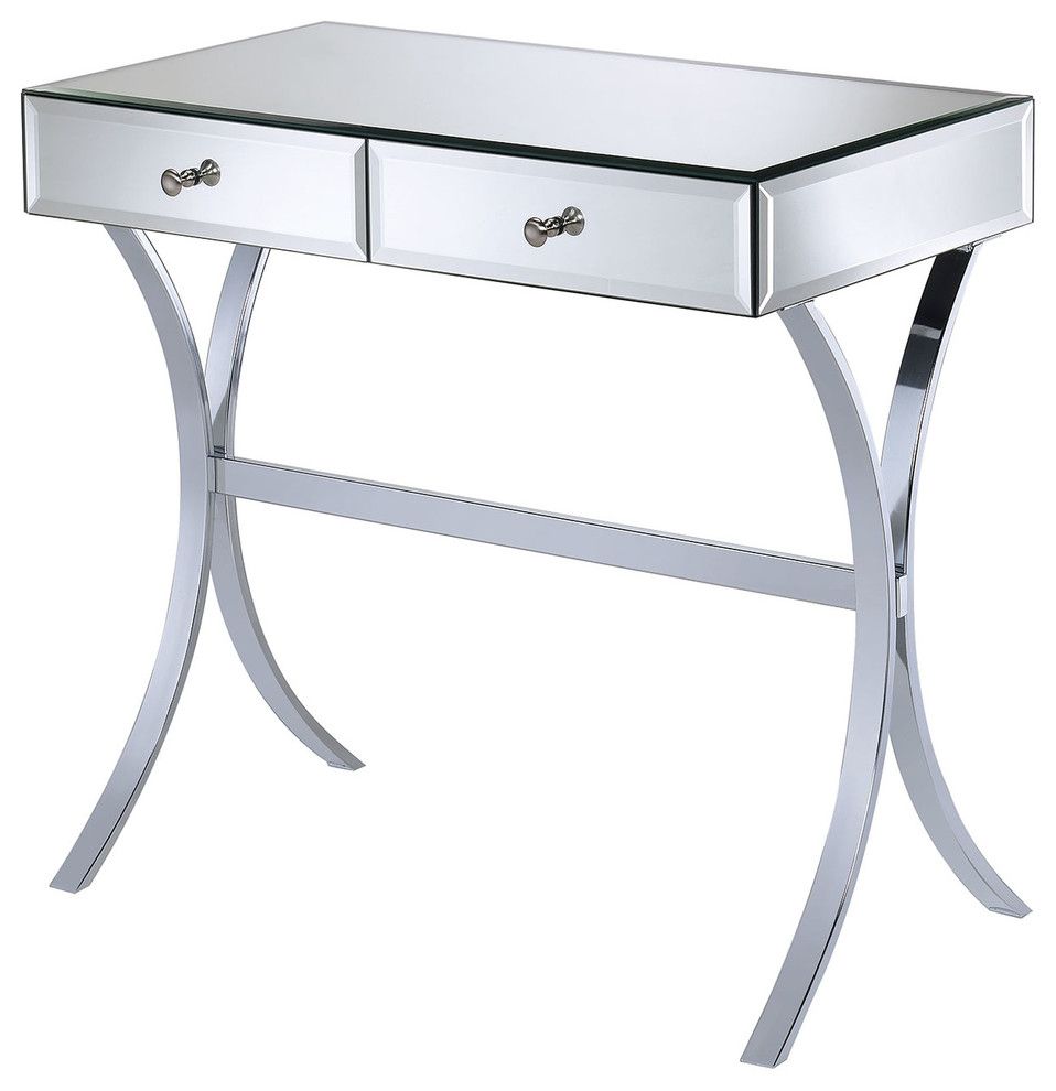 Coaster Accent Tables Mirror Console Table – Contemporary – Console Throughout Silver Mirror And Chrome Console Tables (View 20 of 20)