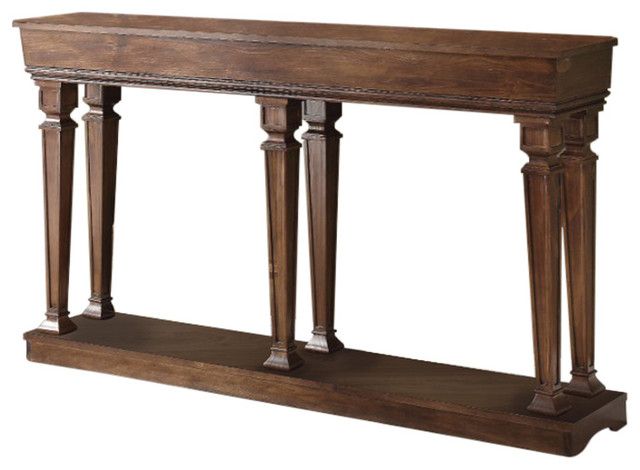 Console Table, Oak Brown – Traditional – Console Tables  Buydbest In Black And Oak Brown Console Tables (View 17 of 20)