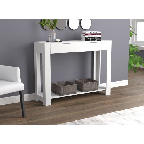 Console Table White 2 Drawers 1 Shelf | Best Buy Canada In 1 Shelf Console Tables (View 4 of 20)