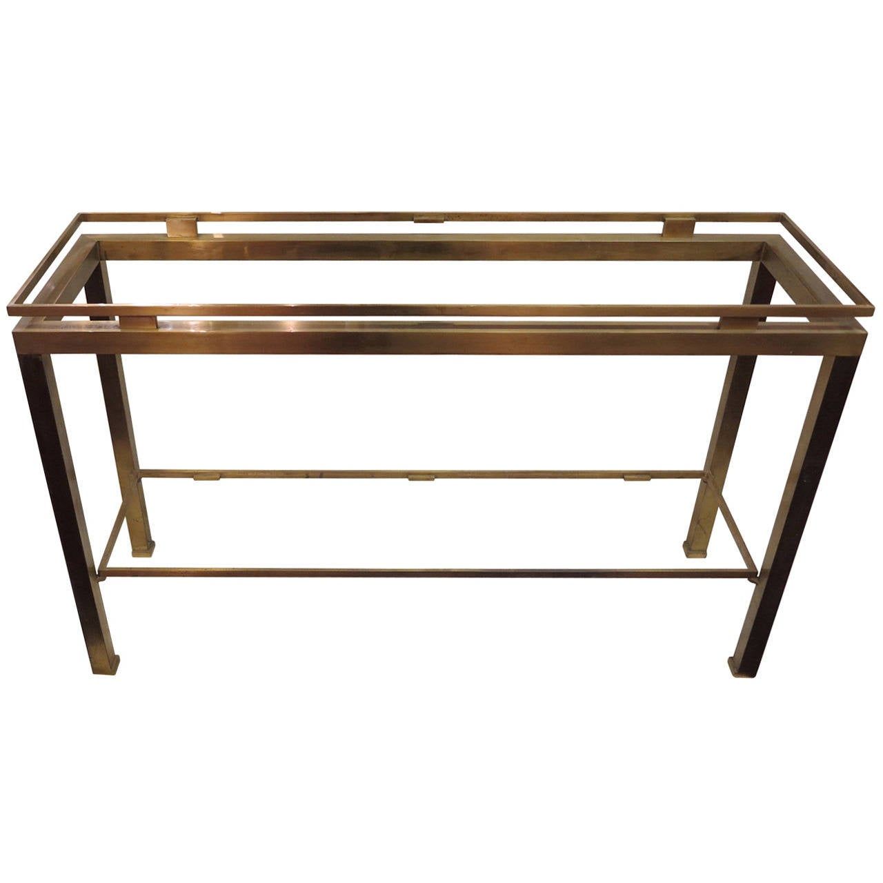 Consoleguy Lefevre Polished Bronze And Brass At 1stdibs For Bronze Metal Rectangular Console Tables (View 18 of 20)