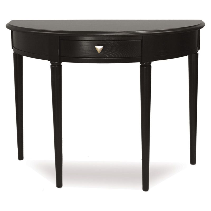 Contemporary Demilune Console Table In Black – Console Tables At Hayneedle Regarding Square Modern Console Tables (Gallery 20 of 20)