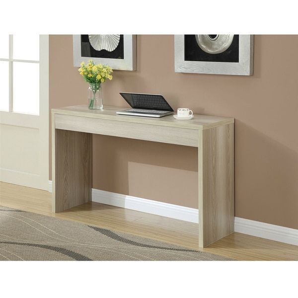 Contemporary Sofa Table Console Table In Weathered White Wood Finish For Geometric White Console Tables (View 15 of 20)