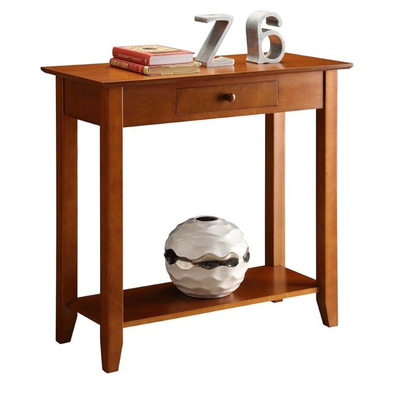 Convenience Concepts American Heritage Console Table In Cherry Wood Within Heartwood Cherry Wood Console Tables (View 9 of 20)