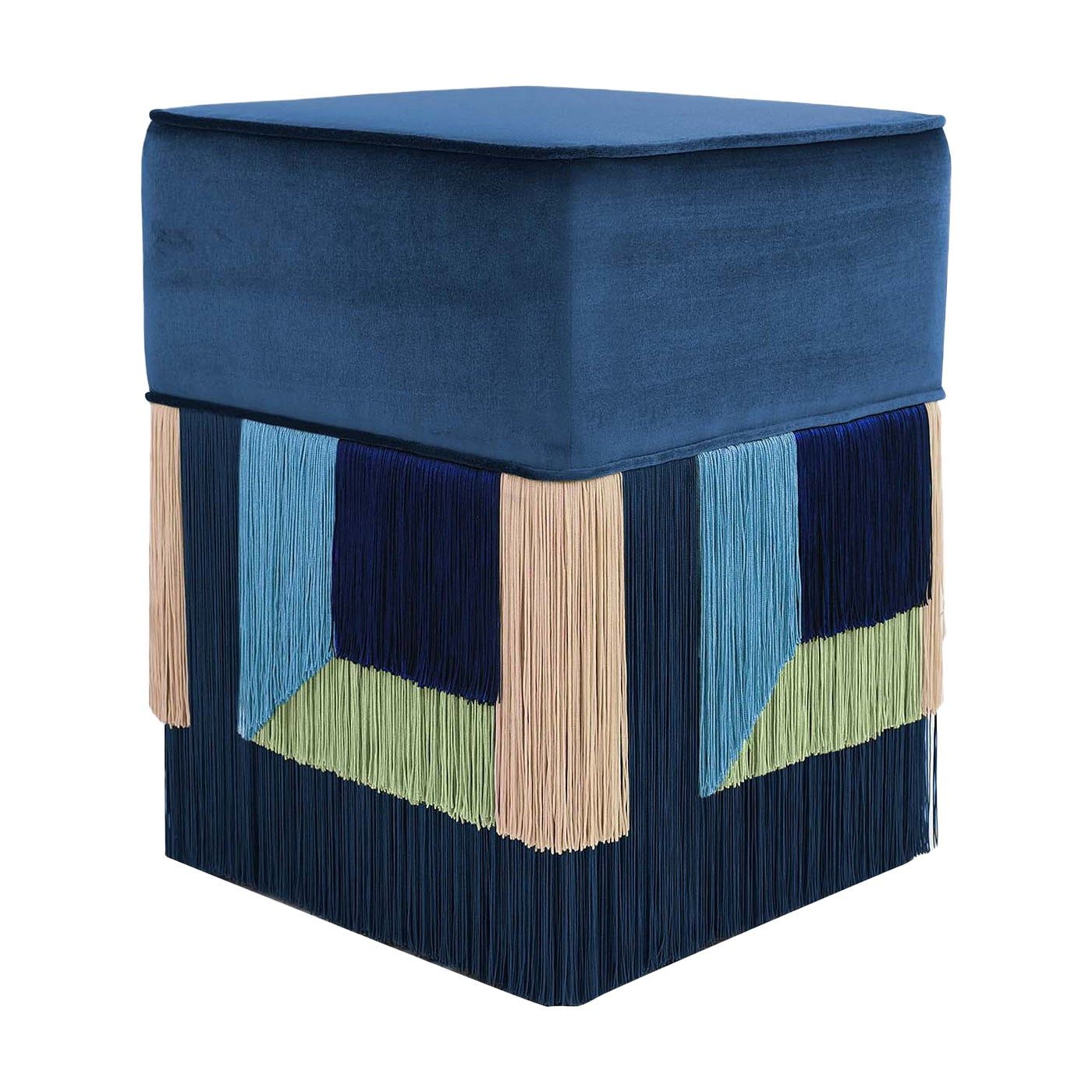 Couture Geometric Giò Purple Ottoman For Sale At 1stdibs Within Brushed Geometric Pattern Ottomans (View 1 of 20)