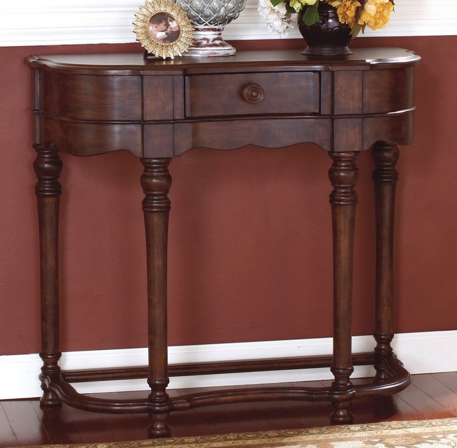 Dark Brown Crescent Entryway Table | Entryway Tables, Sofa Table, Cheap Throughout Dark Brown Console Tables (View 12 of 20)