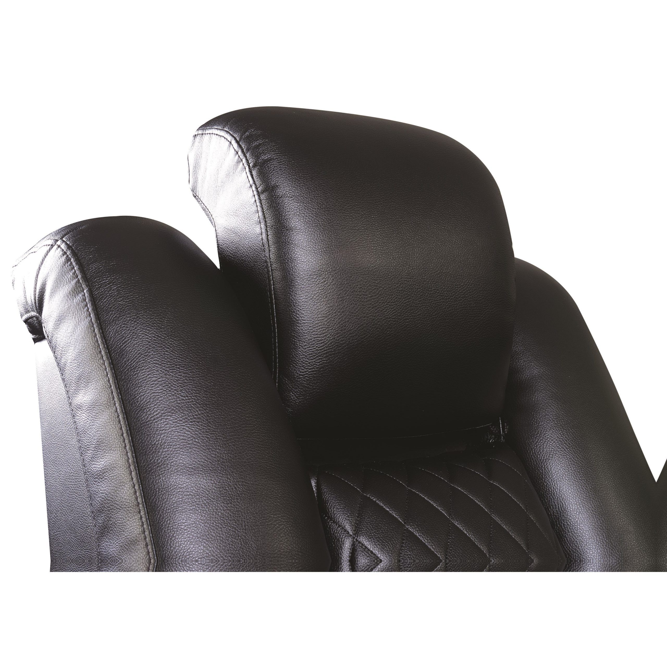 Delangelo Theater Power Leather Reclining Sofa With Cup Holders In Espresso Faux Leather Ac And Usb Ottomans (View 8 of 20)
