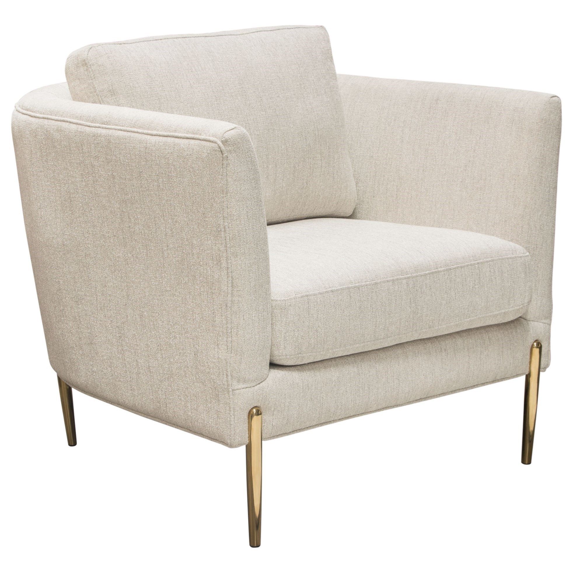 Diamond Sofa Furniture Lane Lanechcm Chair In Light Cream Fabric With With Regard To Cream And Gold Console Tables (View 8 of 20)