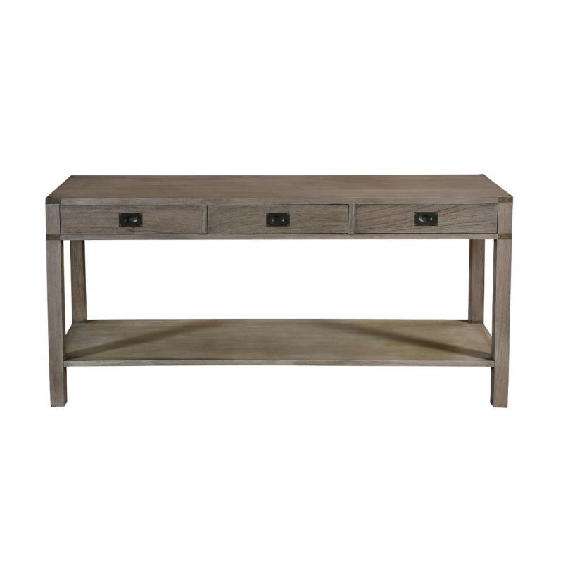 Diana Grey Washed Large 3 Drawer Console Table Throughout Gray Wash Console Tables (View 18 of 20)