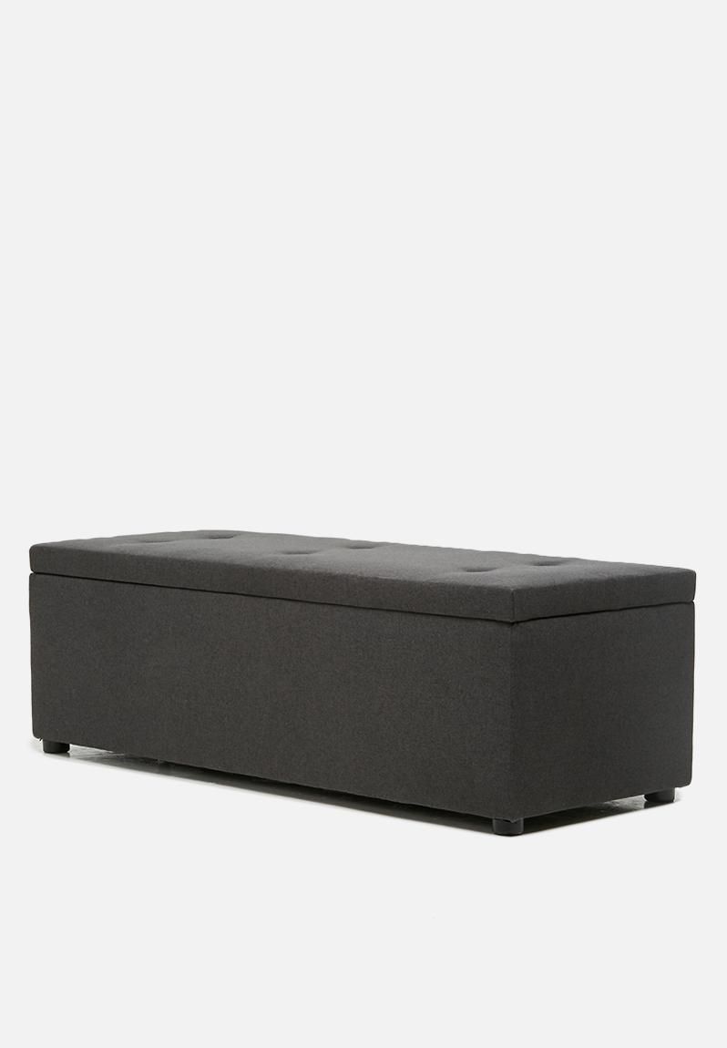 Double Storage Ottoman – Charcoal Grey Sixth Floor Stools & Ottomans With Charcoal And Light Gray Cotton Pouf Ottomans (Gallery 20 of 20)