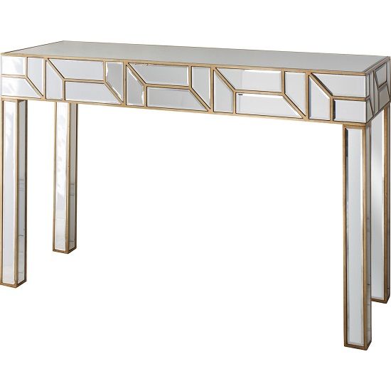 Dresden Mirrored Console Table Rectangular In Painted Gold | Furniture Regarding Walnut And Gold Rectangular Console Tables (View 19 of 20)