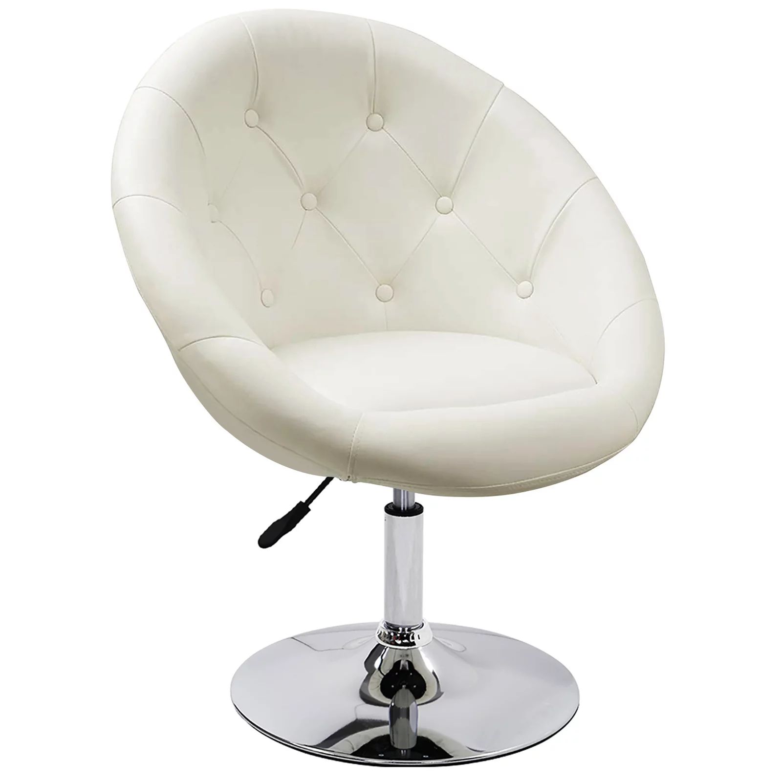 Duhome Vanity Make Up Accent Chair Luxury Pu Leather Contemporary Round Pertaining To White And Clear Acrylic Tufted Vanity Stools (View 6 of 20)
