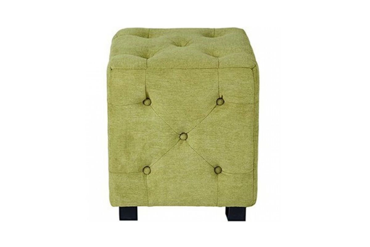Duncan Small Tufted Green Cube Ottoman At Gardner White Intended For Green Pouf Ottomans (View 11 of 20)