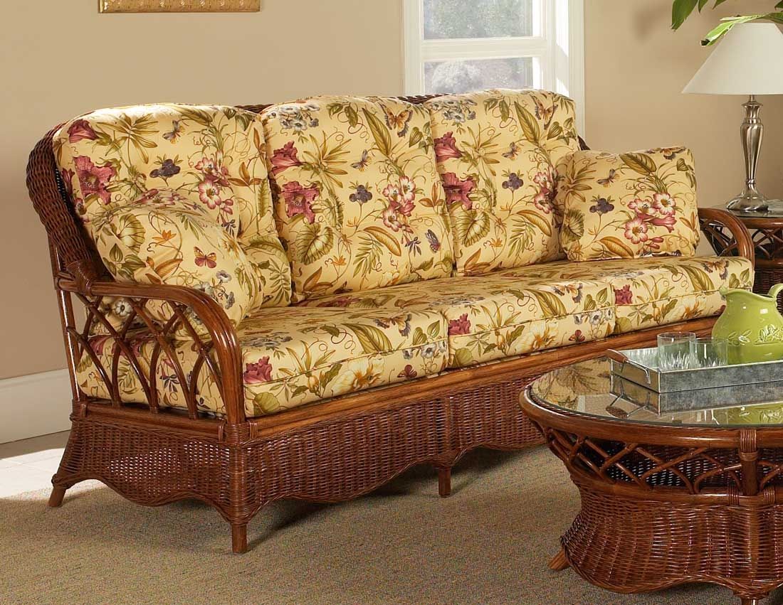 Eastwind Natural Rattan Sofa (custom Finishes Available) In Natural Woven Banana Console Tables (View 3 of 20)