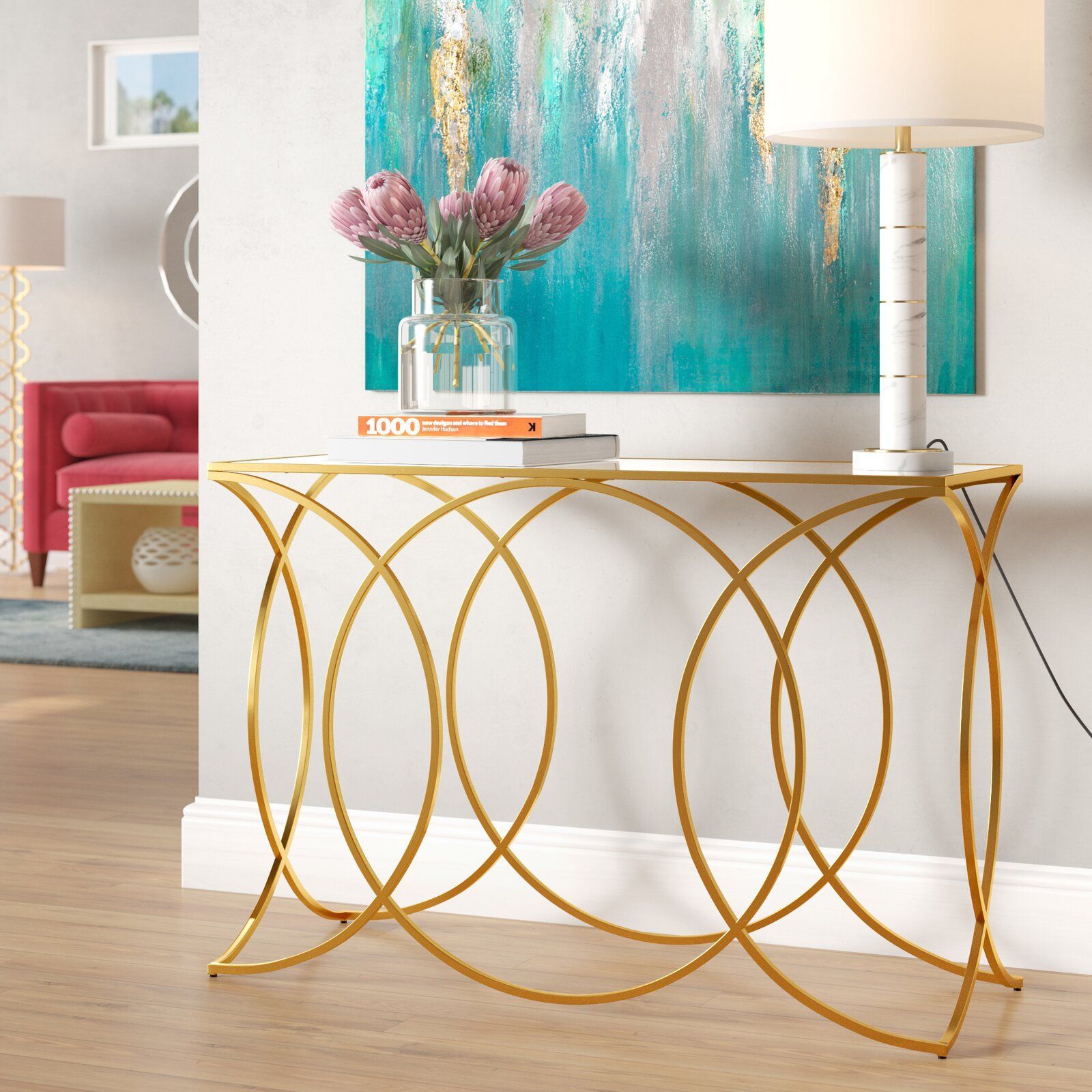 Edgware Geometric Console Table In 2020 | Console Table, Wood Console Regarding Geometric Console Tables (View 3 of 20)