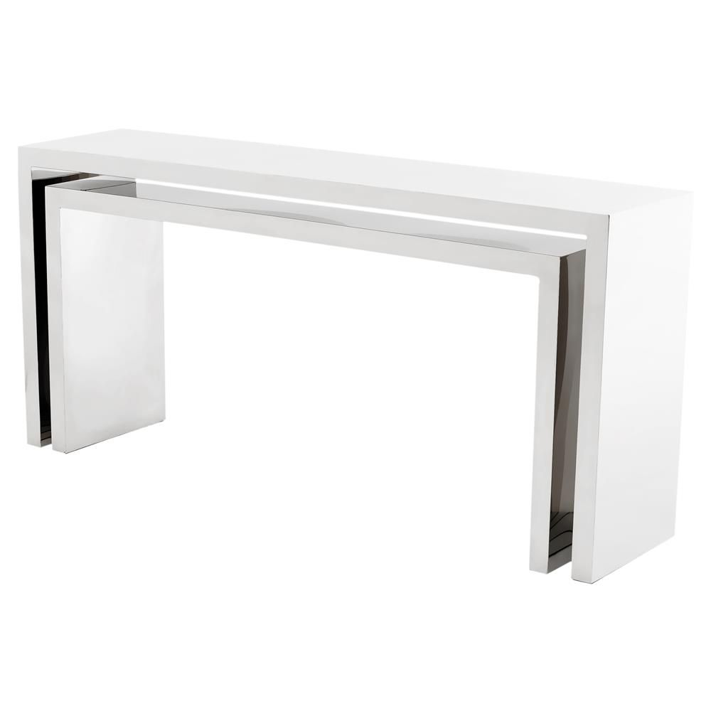 Eichholtz Esquire Modern Classic Stainless Steel Sleek Rectangular Pertaining To Stainless Steel Console Tables (View 7 of 20)