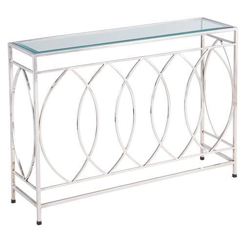 Elana Silver Stainless Steel Console Table | Console Table, Iron Regarding Silver Stainless Steel Console Tables (View 17 of 20)