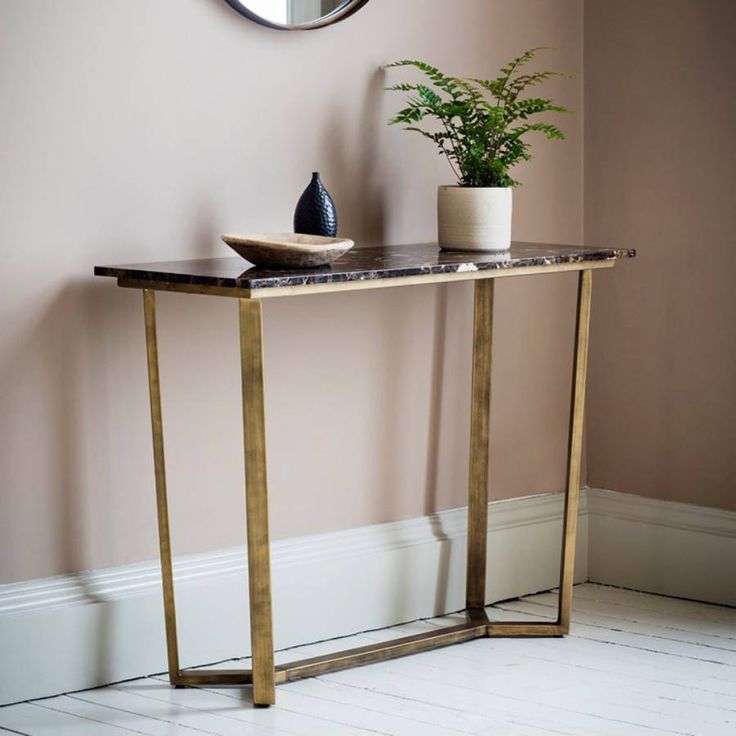 Emperor Marble Console Table | Marble Console Table, Brass Console Inside Black Metal And Marble Console Tables (View 1 of 20)