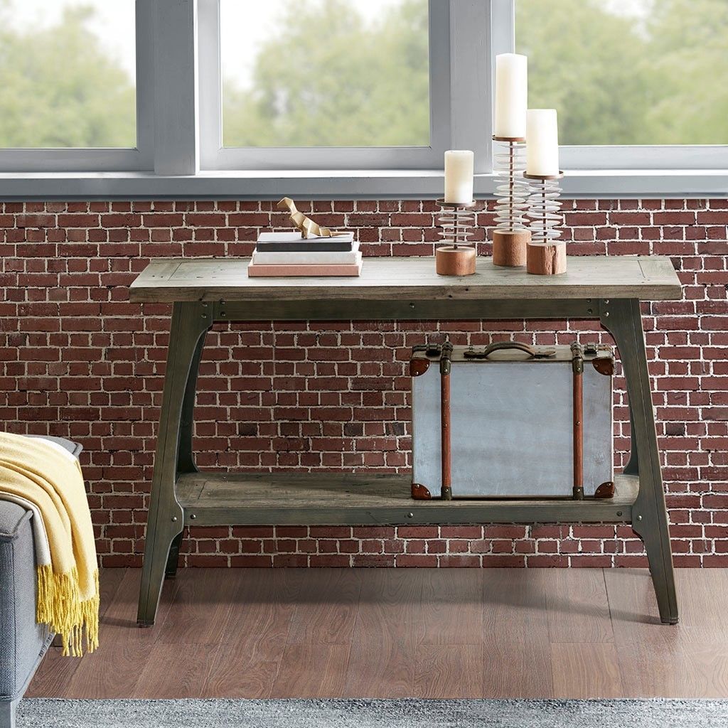 Enjoy A Farmhouse Touch With A Coastal Twist, The Oliver Console Table For Smoke Gray Wood Console Tables (View 10 of 20)