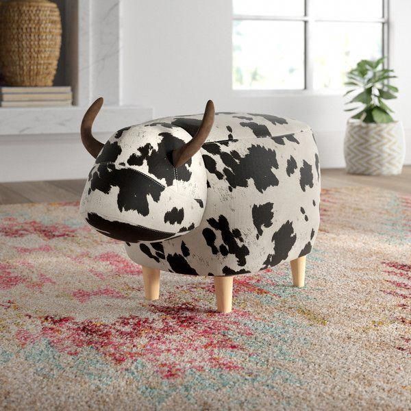 Entryway Ottoman #quirkyhomedecor | Cow, Quirky Home Decor, Ottoman Throughout Brown Natural Skin Leather Hide Square Box Ottomans (View 9 of 20)