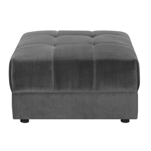 Epsom 32'' Wide Tufted Square Standard Ottoman | Ottoman, Tufted Throughout White Leather And Bronze Steel Tufted Square Ottomans (View 14 of 20)