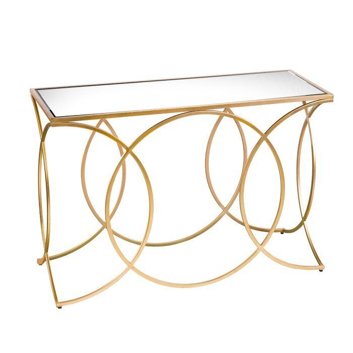 Everly Quinn Edgware Geometric Console Table & Reviews | Wayfair With Regard To Geometric Console Tables (View 1 of 20)