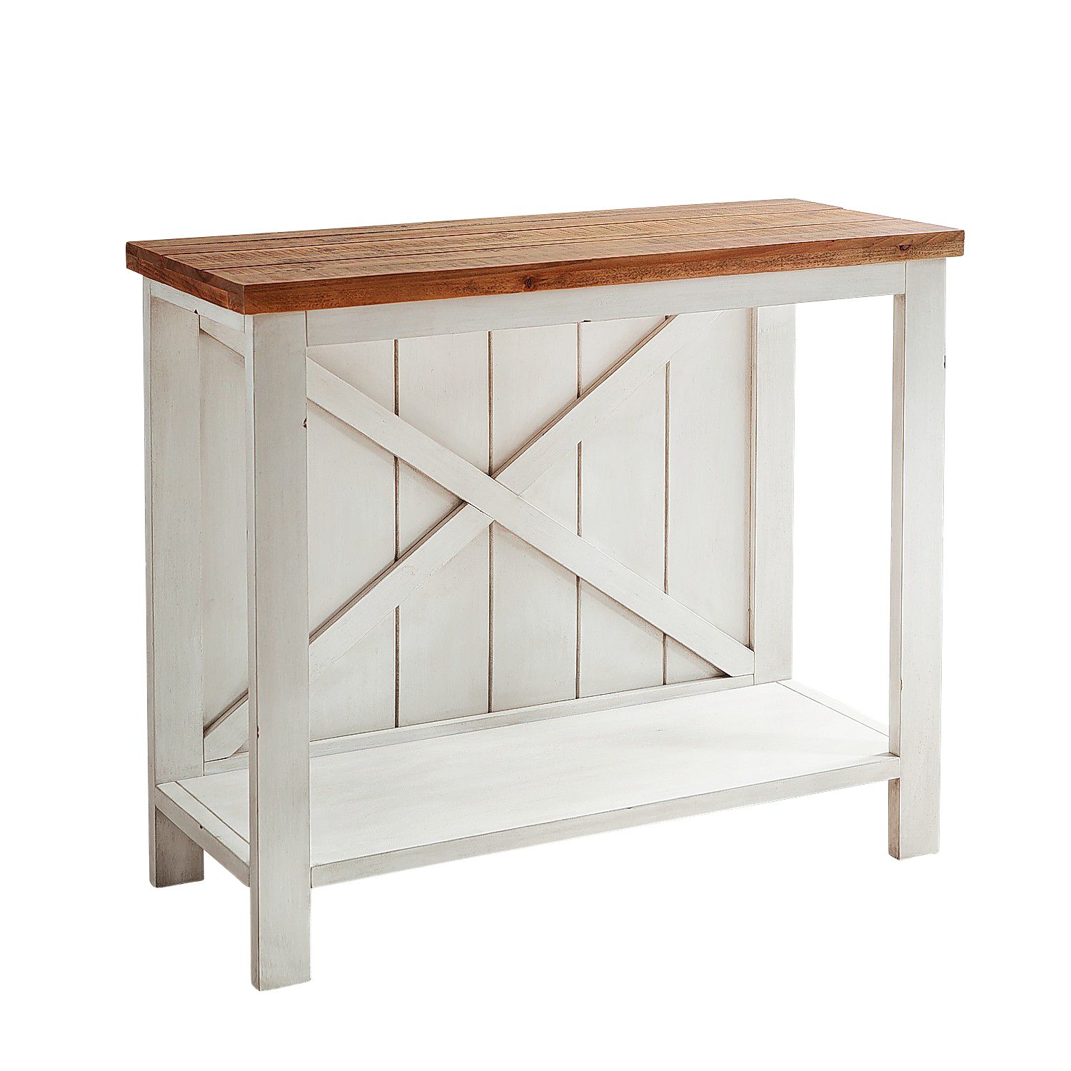 Farmhouse White Small Console Table – Pier1 Imports Pertaining To Oceanside White Washed Console Tables (View 15 of 20)