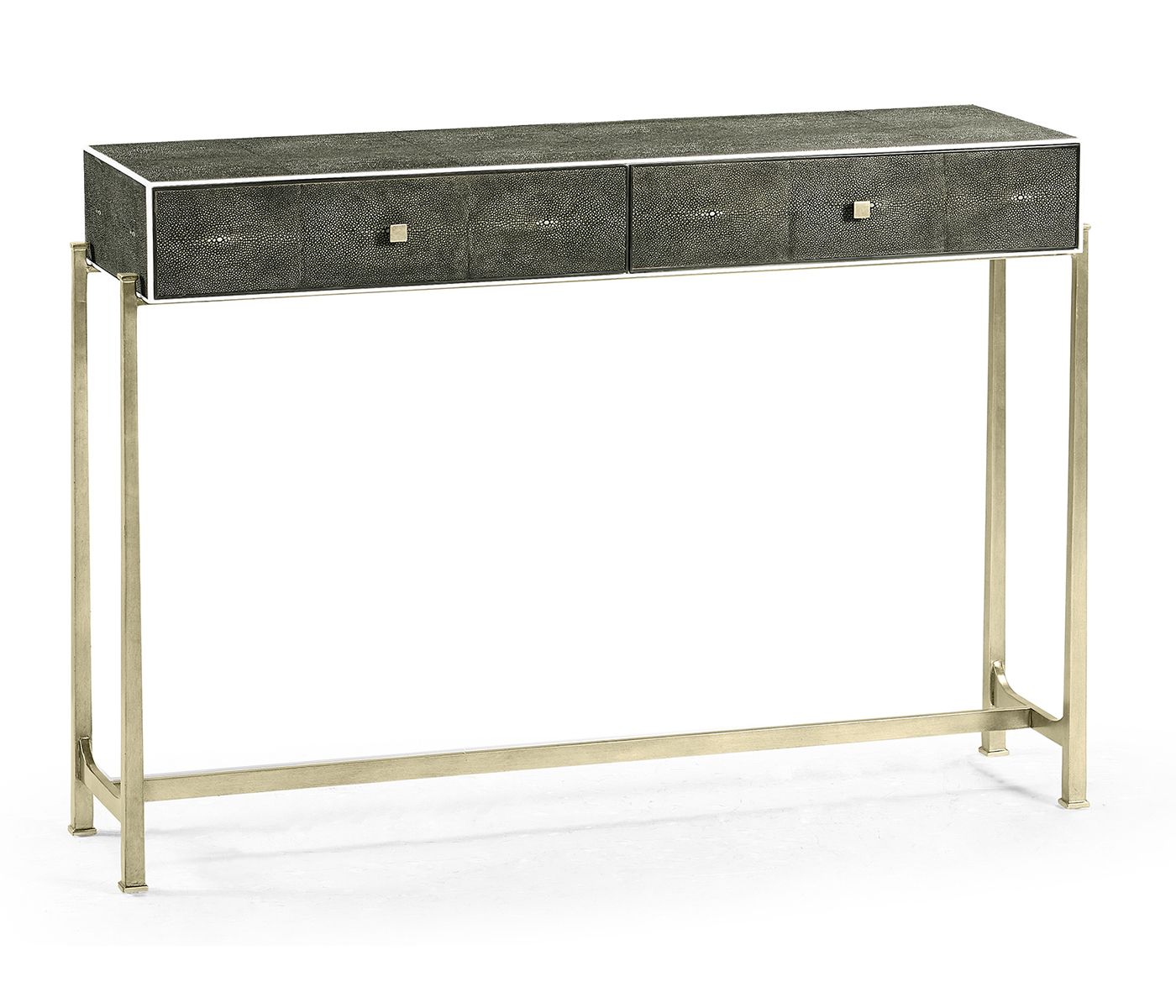 Faux Anthracite Shagreen & Silver Console Throughout Faux Shagreen Console Tables (View 1 of 20)