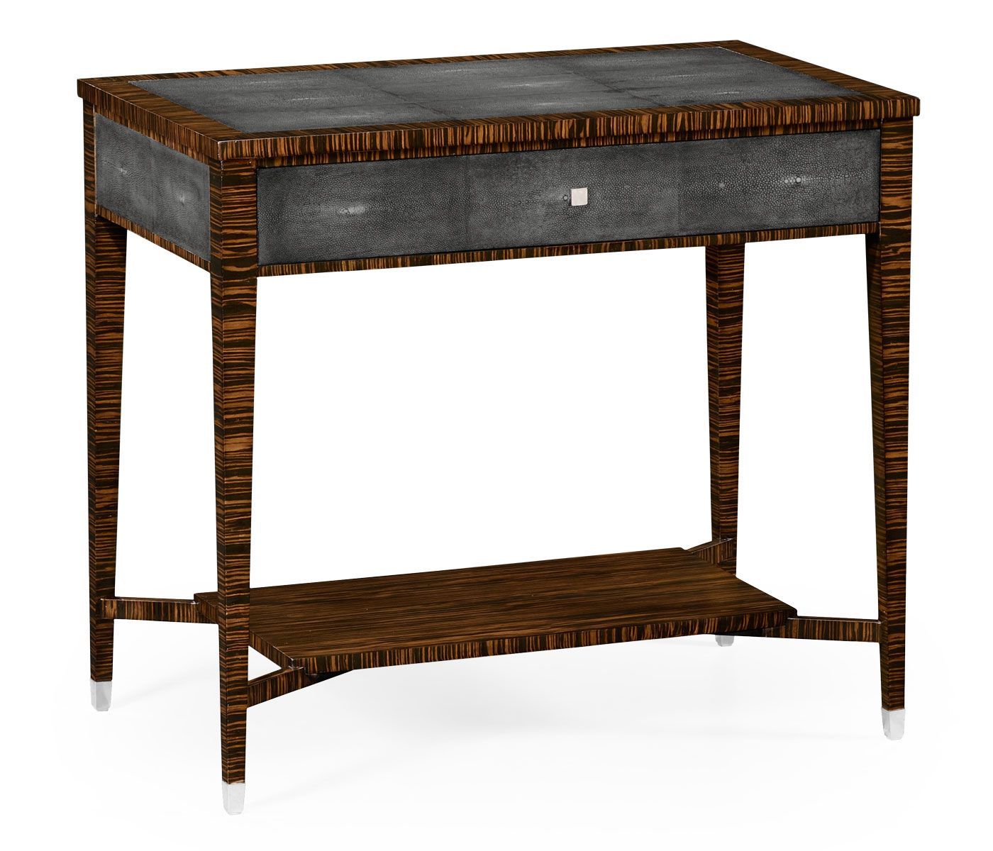 Faux Macassar Ebony & Anthracite Shagreen Sofa Table | Antique End With Faux Shagreen Console Tables (View 15 of 20)