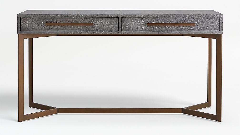 Faux Shagreen Leather Console Table | | Leather Console Table, Console With Regard To Faux Shagreen Console Tables (View 16 of 20)