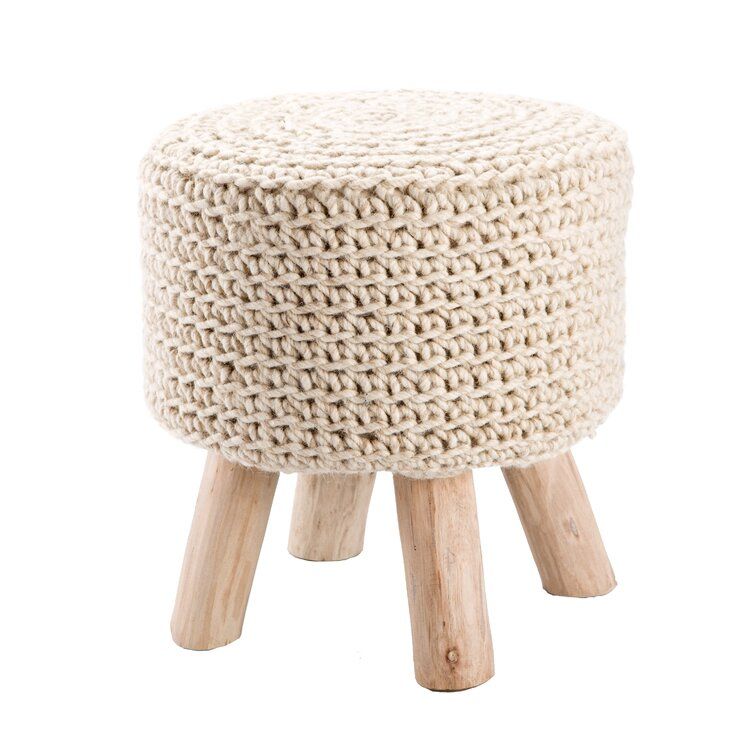 Fedler 16" Wide Round Pouf Ottoman & Reviews | Joss & Main Within Beige Ombre Cylinder Pouf Ottomans (View 15 of 20)