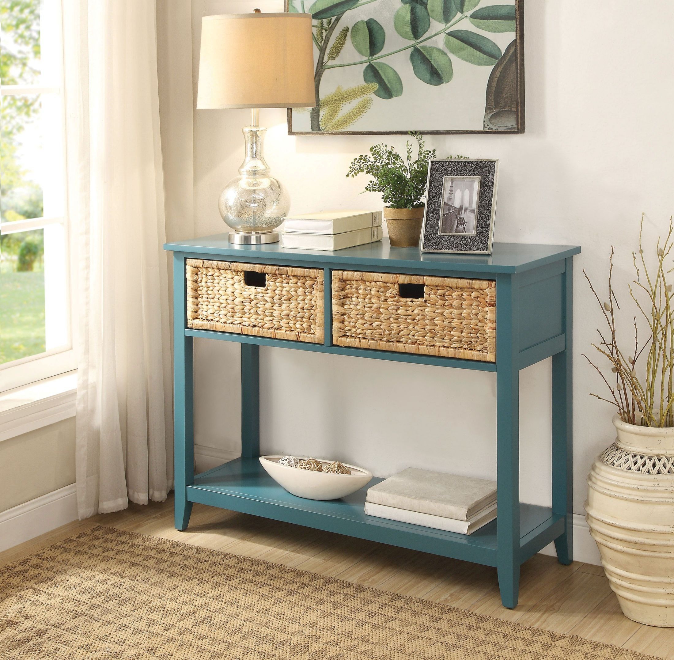 Flavius Teal 2 Drawer Console Table – 1stopbedrooms (View 2 of 20)