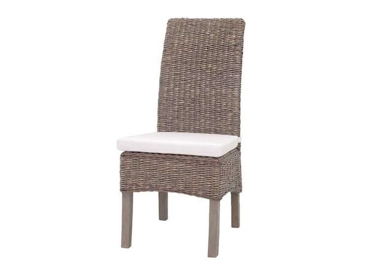 Four Hands Grass Roots Grey Wash Banana Leaf Accent Chair With Cushion Within Gray And Natural Banana Leaf Accent Stools (View 2 of 20)