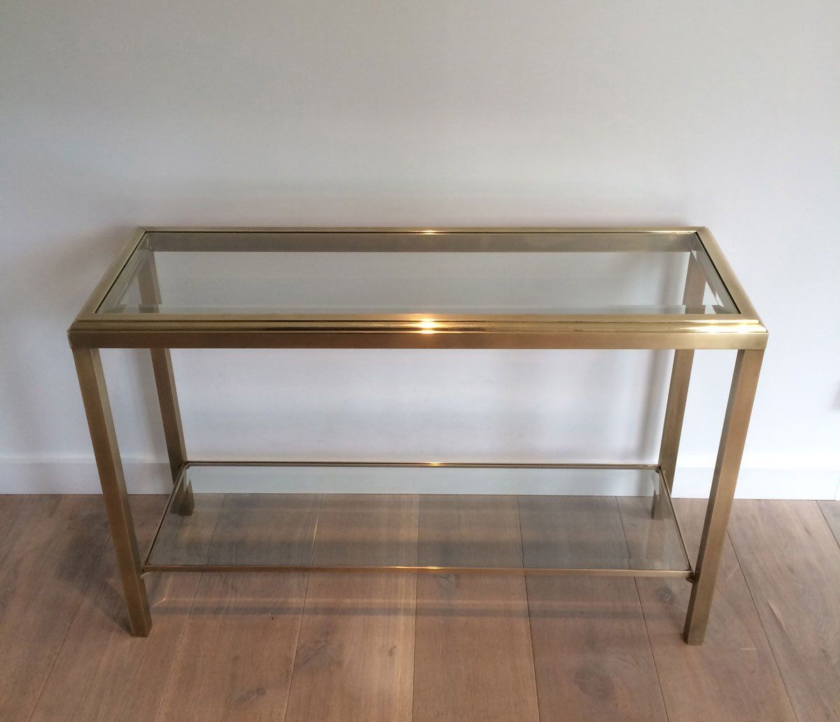 French Brass Console Table For Sale At Pamono Inside Hammered Antique Brass Modern Console Tables (View 2 of 16)