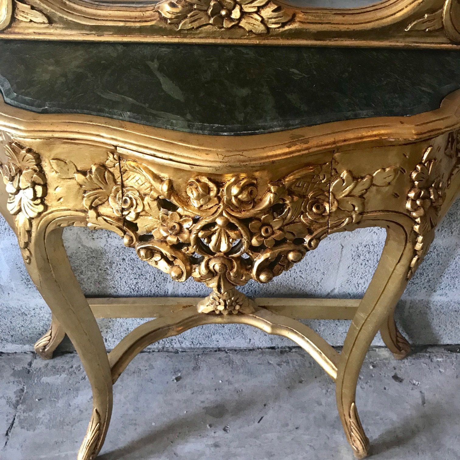 French Console French Furniture Baroque Table 87h X 36w Rococo Console For Antique Mirror Console Tables (View 1 of 20)