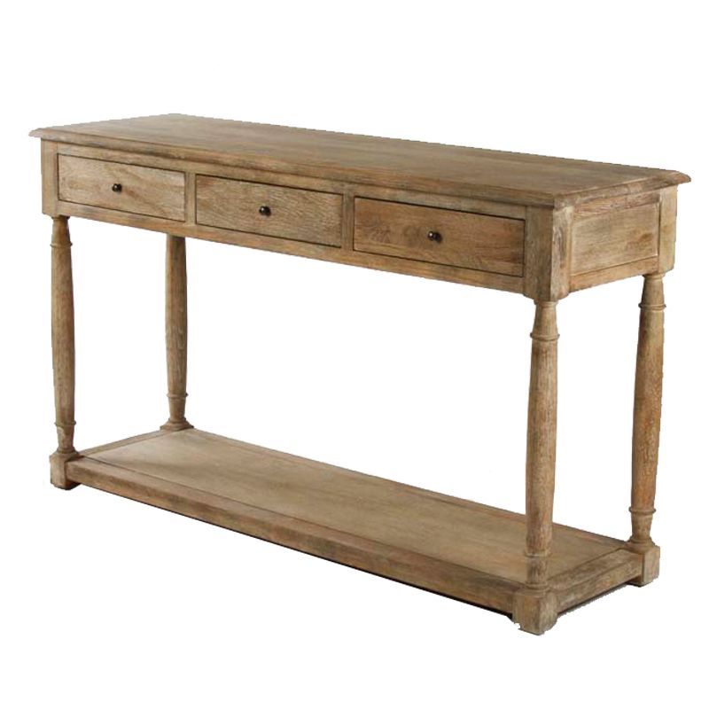 French Country Natural Wood Plank Console Table | Furniture, Console Inside Natural Wood Console Tables (View 11 of 20)