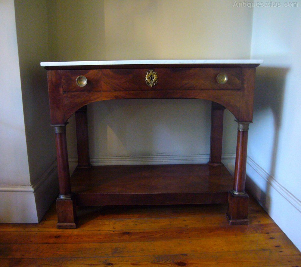 French Empire Console Table – Antiques Atlas Throughout Antique Blue Wood And Gold Console Tables (View 5 of 20)