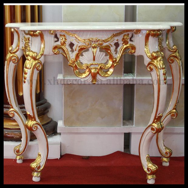 French Gold Ornate Wall Table Console With Mirror Foyer Luxury Console Within Antique Mirror Console Tables (View 13 of 20)