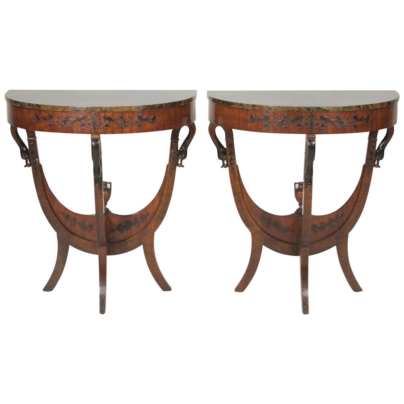 French Half Round Console Table At 1stdibs Inside Round Console Tables (View 12 of 20)