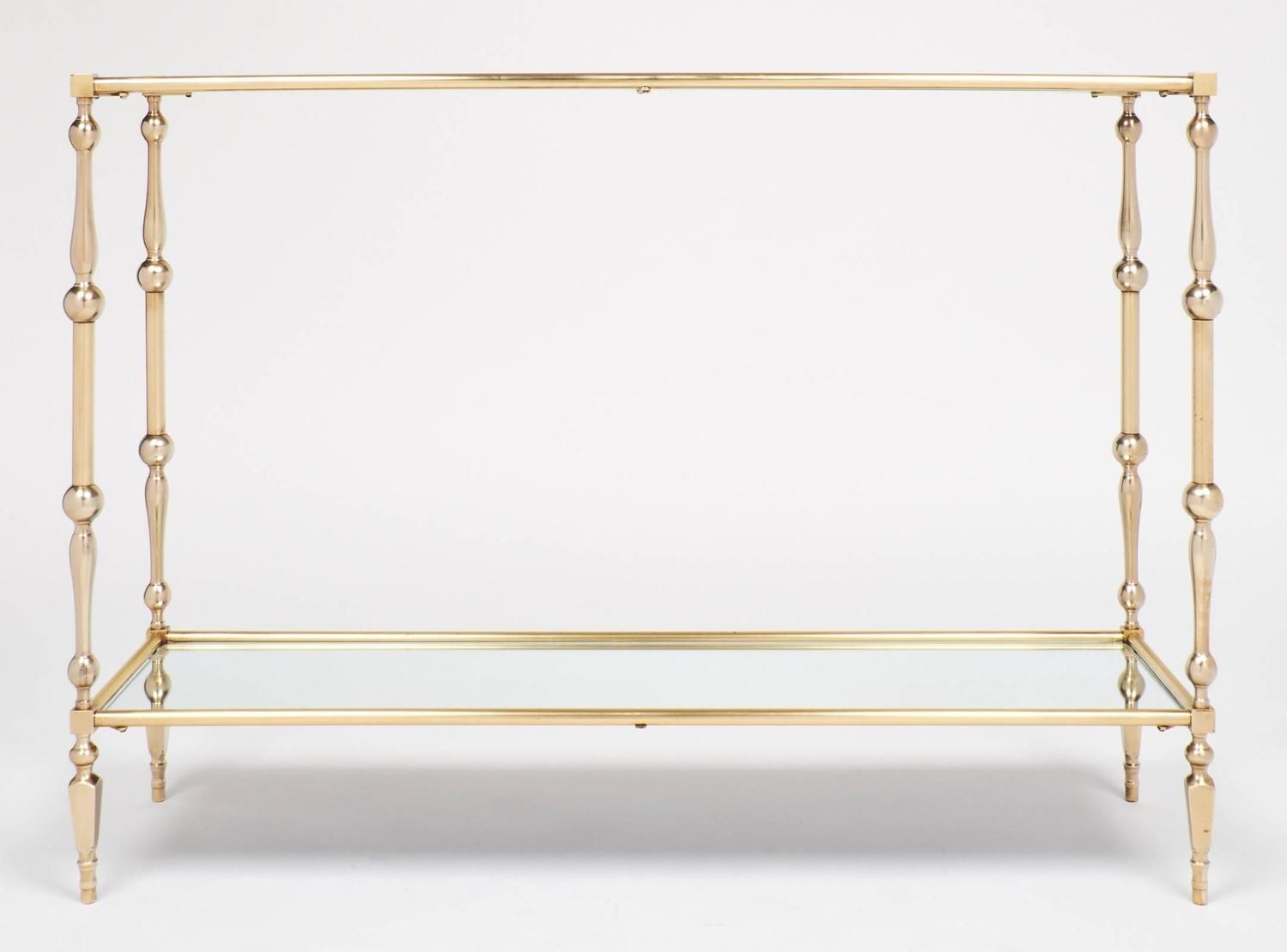 French Mid Century Brass Console Table At 1stdibs With Regard To Antique Brass Round Console Tables (View 10 of 20)
