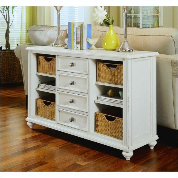 Furniture:console Table With Storage Baskets White Console Table With For Open Storage Console Tables (View 20 of 20)