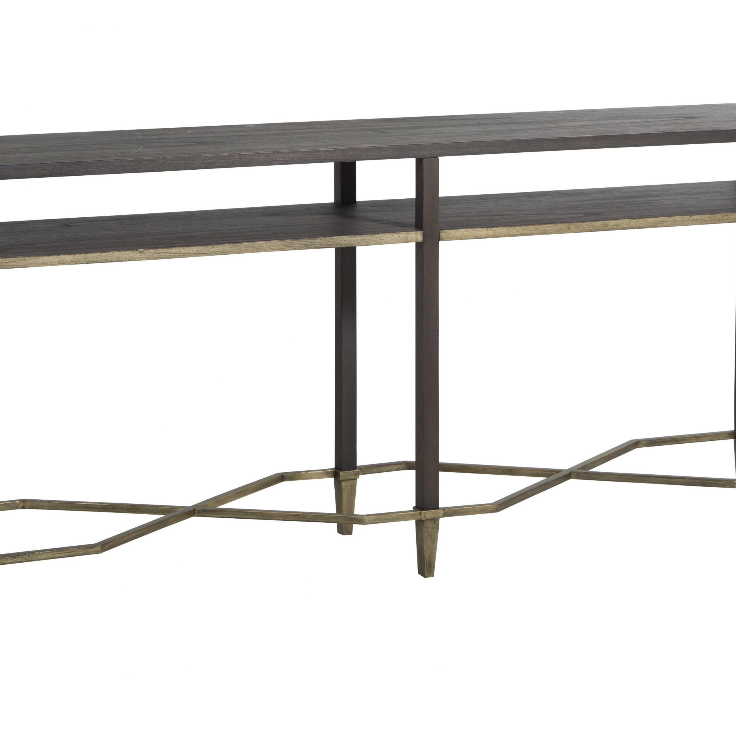 Gabby Home Natural Black / Antique Champagne 70'' Wide Rectangular Sue Inside Natural And Caviar Black Console Tables (View 3 of 20)